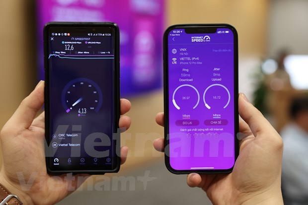 Сравнение приложения i-Speed и SpeedTest. (Фото: Минь Шон / Vietnam +)
