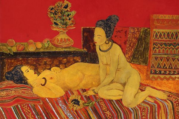 Картина художника Фам Нгок Ми на этой выставке.