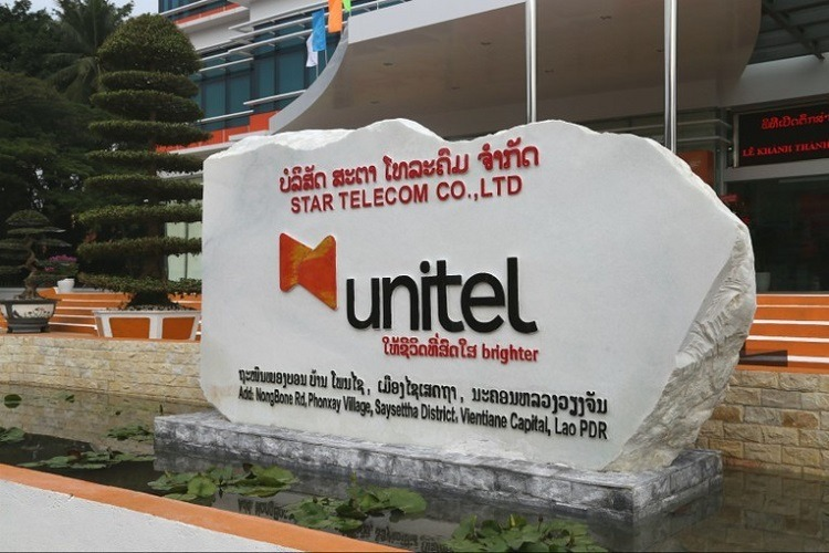 Unitel - бренд Star Telecom Co. в Лаосе, входящий в состав вьетнамской Viettel Group. Фото: Cong Thuong.