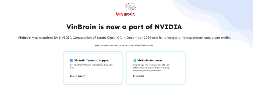 Интерфейс VinBrain по состоянию на утро 6 декабря 2024 года. Фото: VinBrain.
