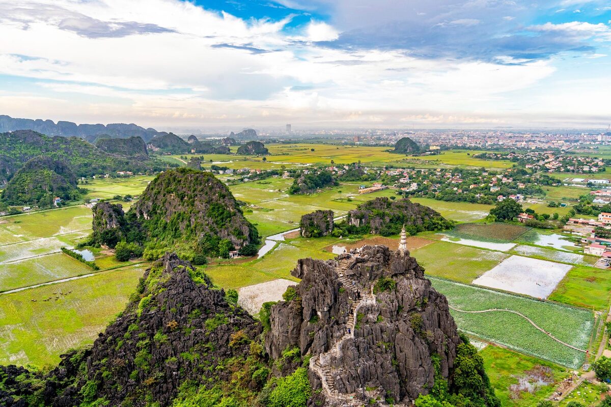 Limestone landscape Trang An boasts charming fall ambiance