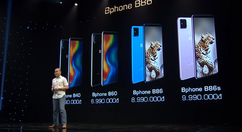 Новое поколение Bphone компании Bkav называется Bphone B86, с 4 версиями, включая: B40, B60, B86 и B86s, направленными на охват большего числа клиентов. (Фото: VOV)