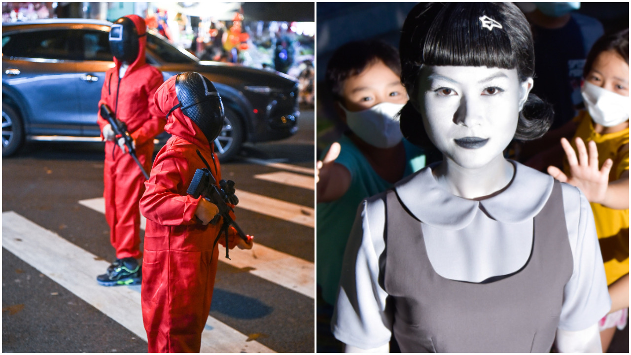 Вьетнамцы одеваются как их любимые персонажи из «Игр в кальмара». Фото VnExpress