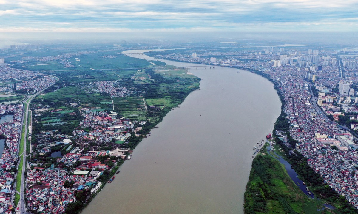 Участок Красной реки в Ханое, Вьетнам, 2020 год. Фото: VnExpress