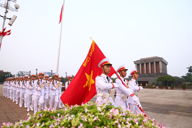 Церемония поднятия флага на площади Ба Динь в Национальный день. Фото: Нгок Ту