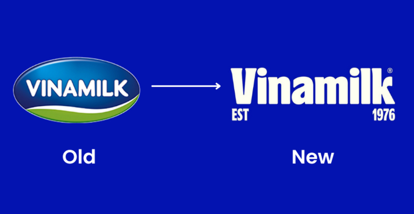 Новый и старый логотипы Vinamilk. Фото предоставлено компанией.