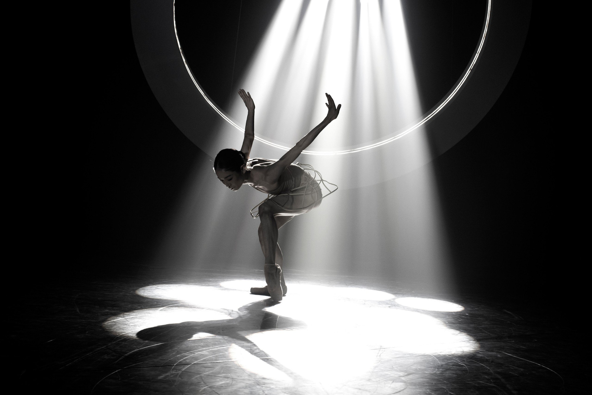 Танцовщица Чика Тацуми исполняет современный балет «Сэндэн». Фото: DaiNgoStudio