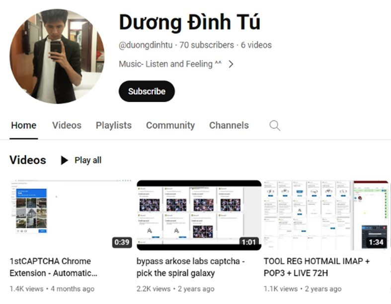 Канал YouTube для поддержки сервиса создания фейковых аккаунтов вьетнамской группировкой. Фото: Microsoft